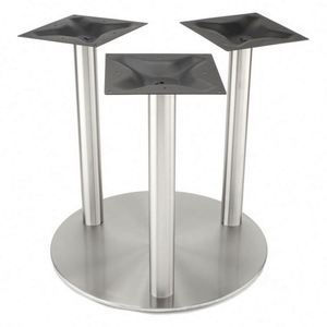 WEKIS Large Indoor Pedestal <b>Table</b> Base <b>Square</b> Style Iron Columns Boardroom Meeting Rooms Hospital Hotel Black Powder Coated - Product Image 4