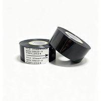 Pita Printer FC2 Hitam Thermal Transfer Hot Stamp Foil, Pita Pengkodean FC2 Daya Rekat Kuat untuk Kantong Plastik
