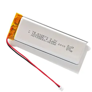 深圳电池可充电3.7V 1300毫安时TW632570聚合物锂离子电池