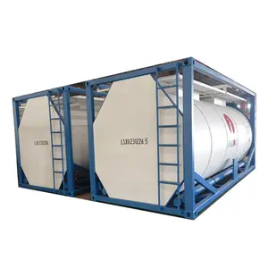 BV certificate 17500 liters ISO T14 tank container with PE lining HCl transport tanker container