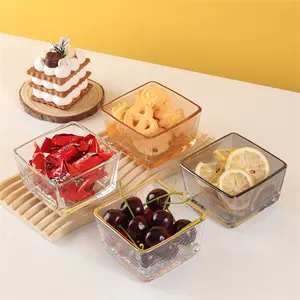Kitchen canisters living room fruit vegetable snacks tray colorful glass cake divided plate metal bowl