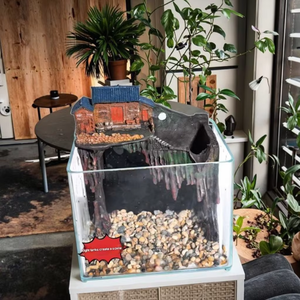 Customizável Estilo Chinês Desktop Aquário Ornamentos Retro <span class=keywords><strong>Fish</strong></span> Tank Paisagismo para Pequeno Quintal Cliff Aquários Acessórios - Product Image 2