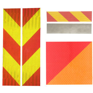 Autocollants réfléchissants de bandes de Chevron de réflecteur de signalisation de signe de plaque de marquage arrière réfléchissante de haute visibilité pour les fourgonnettes de véhicules lourds - Product Image 3