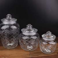 Bocaux de rangement en verre minimalistes avec couvercles en bambou - Grands contenants pour garde-manger pour céréales et pâtes