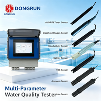 WIFI Smart 7 en 1 Temp. pH ORP EC TDS DO DCO Turbidité Ammoniac Nitrate Système de surveillance de la qualité de l'eau avec HART RS485