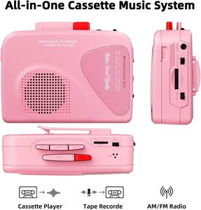 Reproductor de Casetes Retro Pequeño, Grabadora de Casetes, <span class=keywords><strong>Radio</strong></span> AM/FM, Auto Reverse, Portátil, con Altavoces Integrados, Grabación Manual, Funciona con 2 Pilas AA - Product Image 2