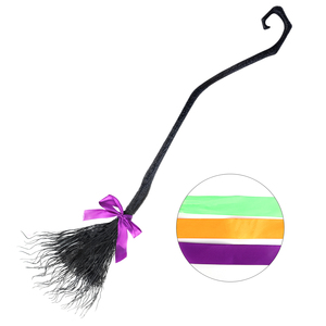 Cosplay fiesta <span class=keywords><strong>bruja</strong></span> decoraciones mago volador malvado <span class=keywords><strong>escoba</strong></span> accesorios Halloween <span class=keywords><strong>bruja</strong></span> <span class=keywords><strong>escoba</strong></span> <span class=keywords><strong>con</strong></span> cintas - Product Image 2