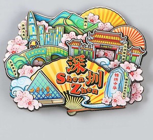 Imán de nevera magnético de metal de neodimio colorido personalizado con <span class=keywords><strong>nombre</strong></span> de ciudad de país impreso en 3D - Product Image 4