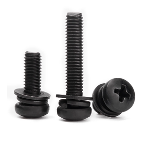 LeGood M2.5 Filetage 5mm Longueur Noir Acier inoxydable 304 PH Vis à métaux à tête cylindrique Rondelles à ressort plates Grade 5 Système métrique - Product Image 2