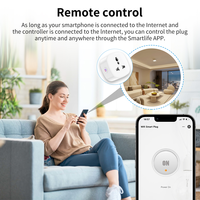 Enchufe Inteligente WiFi Estándar Universal de 16A, Resistente al Fuego, Portátil, Certificado por CE, ROHS y FCC, 1 Año de Garantía, Control por Aplicación Tuya Smart Life