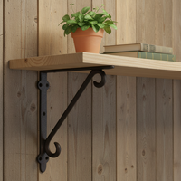 Support d'étagère en fonte forgé à la main de forgeron antique crochet conception Simple pour cuisine salle de bain quincaillerie domestique de vente chaude