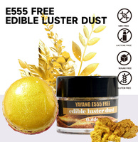 Poudre de paillettes comestible Halal Golden E555, pigment mica sans danger pour la consommation, poussière de lustre comestible pour la décoration de gâteaux et macarons