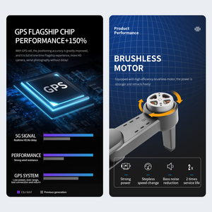 S167 Pro HD double caméra Drones accessoires FPV longue Distance GPS pliable sans balais RC Quadcopter 4K drone professionnel PK <span class=keywords><strong>SG108</strong></span> - Product Image 4