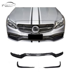 2015UP Mercedes W205 C63 AMG Carbon Fiber Front Bumper Lip <b>Splitter</b> Fins New Condition - Product Image 1