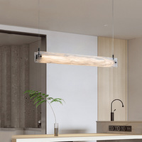 L120 * W10cm lustre en verre dépoli luxe sable mouvant abat-jour en verre adapté pour Bar Salle à manger Salon Hôtel