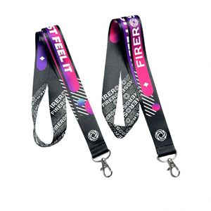 Wholesale 25mm Wide Custom Polyester Neck Lanyard Strap with Sublimation Printing Promotional ID Card Holder Logo Design - Product Image 1