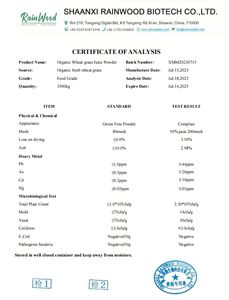 Marque privée USDA UE Poudre de jus d'herbe de blé biologique Poudre d'herbe de blé biologique - Product Image 2
