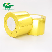 Vente en gros d'usine Mufeng OEM Rouleaux de papier thermique 80x80mm Rouleau de papier de caisse enregistreuse Rouleau de papier de reçu pour distributeurs automatiques de billets et terminaux de point de vente Simple couche 48-75gsm