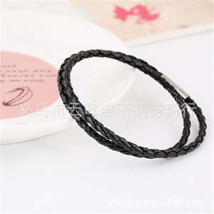 Pulsera de Cuero Trenzado Multicapa Estilo Europeo Americano, 60 cm, Cierre de Aleación, Unisex, Joyería para Regalo - Product Image 5