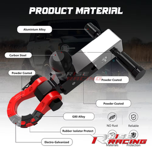 RISE - <span class=keywords><strong>Enganche</strong></span> <span class=keywords><strong>de</strong></span> Remolque <span class=keywords><strong>de</strong></span> Acero al Carbono <span class=keywords><strong>de</strong></span> 2 Pulgadas para Asiento Trasero, con Receptor, Precio Económico, Más Vendido - Product Image 4