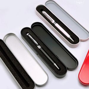 Fast Shipment Metal Pen Acne Needles Blackhead Flip-Top Gift <b>Tin</b> Tool Box With Sponge Insert for School Office - Product Image 1