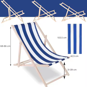 Oranje Blauw Geel Wit Massief Houten Buiten Klapstoel Voor Strandhotels Woonkamers Parken Workshops Badkamers Magazijnen - Product Image 4