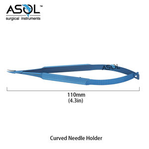Pegangan jarum gunting operasi mikro Titanium baru melengkung Plus jahitan mengikat Forceps - Product Image 2