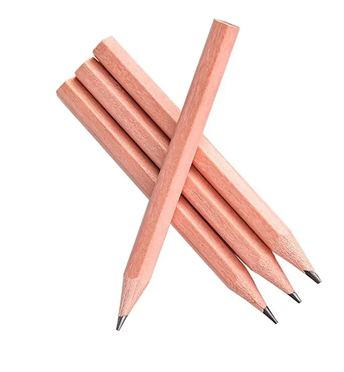 Полу<span class=keywords><strong>карандаши</strong></span> без стирания, короткие, маленькие шестигранные, заостренные, нетоксичные, настраиваемая поверхность карандаша различных цветов
