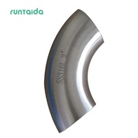 Coude de montage pour tuyau d'eau, coudé à 90 degrés, en acier inoxydable 316L, bout biseauté
