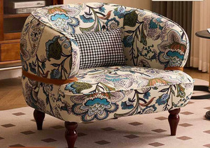 Sillón <span class=keywords><strong>Reclinable</strong></span> Moderno Francés con Estructura de Madera para Sala de Estar, Dormitorio, Oficina en Casa y Hoteles - Diseño Portátil - Product Image 4