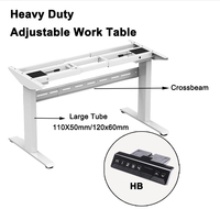 Nouveau bureau électrique robuste bureau réglable en hauteur à double moteur bureau debout à hauteur réglable avec barre transversale pour Table de travail
