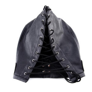 Bdsm <span class=keywords><strong>Fetish</strong></span> Slave Bondage Masker Kap Sm Lederen Bondage Rollenspel Fetisj Capuchon Cover Volwassen Games Hoofddeksels - Product Image 5