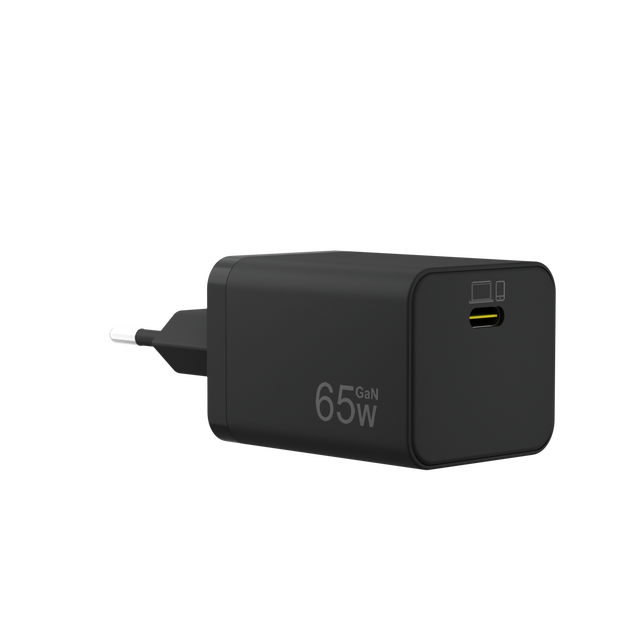 Best Travel Adapter EU/UK 65W PD QC3.0 Type-C GaN Charger OTP Protection Mobile Phone Camera CE ROHS Certified Retractable Cable