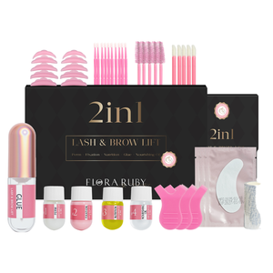 FLORA RUBY <span class=keywords><strong>Kit</strong></span> <span class=keywords><strong>Laminazione</strong></span> <span class=keywords><strong>Ciglia</strong></span> e Sopracciglia con Cheratina e Ingredienti Completamente Naturali per Lash Lift e Permanente <span class=keywords><strong>Ciglia</strong></span> - Product Image 1