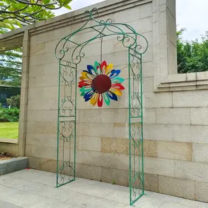 Arco de jardim de metal rosa aço decorativo