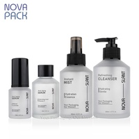 15ml 30ml 60ml 100ml bouteille de pulvérisation en verre dépoli pente épaule inclinée cosmétique bouteille d'huile essentielle du visage bouteille de toner