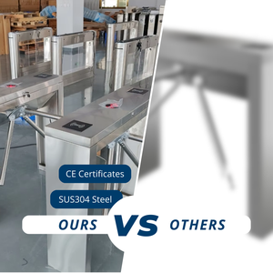 Tourniquets tréteaux bidirectionnels détachables en acier inoxydable certifiés CE anti-collision pour le contrôle d'accès aux propriétés résidentielles - Product Image 4