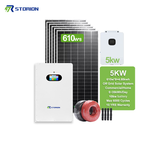 Kapalı ızgara güneş paneli sistemi 5KW 15kw 20kw 30KW fotovoltaik enerji güç ızgara ev güneş enerjisi sistemi ev güç kiti - Product Image 6