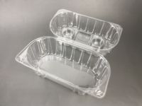 Emballage sous blister de conteneur de laitue à clapet personnalisé en plastique transparent emballage de conteneurs en plastique à charnière transparent pour la laitue