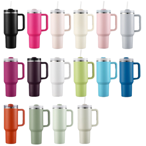 <span class=keywords><strong>Tasse</strong></span> de voiture isolée de 2e génération de 40oz, poignée au design moderne, bouteille à vide de grande capacité pour cadeaux d'affaires froids - Product Image 1