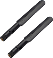Antena WIFI de Goma Negra de 2.4-2.5GHz 3G con Conector SMA Macho para Router WLAN, Antena Wifi de Largo Alcance