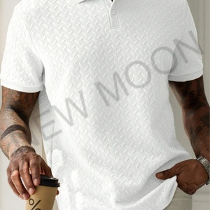Camisa Polo Personalizada para Hombre, de Color Sólido, con Botones en la Parte Delantera, Manga Corta, Estilo Simple, Casual, Ajustada, para Uso Diario - Product Image 2