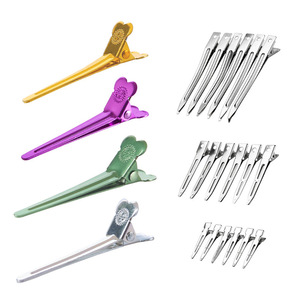 Colored Hair Positioning <b>Clips</b> 12 Cm Metal Heart Shaped Multifunction Styling <b>Clips</b> For Daily Use - Product Image 1