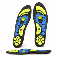 Sol Sepatu Akupresur Magnetik dengan Bahan Gel Pijat Ortopedi, Penyerap Guncangan, Penyangga Lengkung Kaki, Membantu Sirkulasi Darah