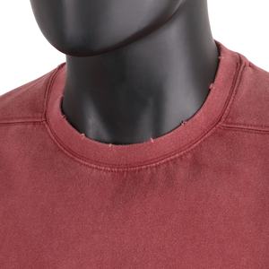 Camiseta de Algodón Extra Grande Lavada Personalizada de Alta Calidad TOPSHOW, Camiseta Corta Cuadrada Unisex Lisa con Lavado Ácido Desgastado para Hombre - Product Image 4