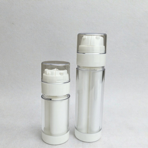 30ml <b>50ml</b> White Airless Lotion Pump <b>Bottle</b> Dual Chamber Cosmetic Container Personal Care Packaging - Product Image 2
