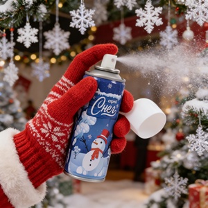 Spray Neve Artificiale per Decorazioni Natalizie, Uso Interno ed Esterno, Tema Invernale, Spray Neve Realistico di Babbo <span class=keywords><strong>Natale</strong></span> per Feste - Product Image 1