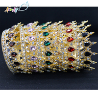 En stock, vente en gros, décoration de gâteau d'anniversaire, couronne de reine en alliage de luxe pour femmes, grand modèle avec strass