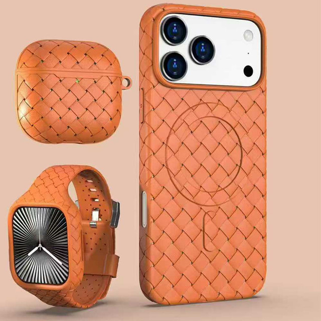 Factory Direct Magnetic Ultra-Thin TPU Woven Case for iPhone 17 16 15 14 13 Pro Max Heat Dissipation Wholesale