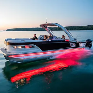 Best Factory New 19 Ft Mini Ocean Lake Bay light Pontoon Deck Boat con Bass Buggy in vendita